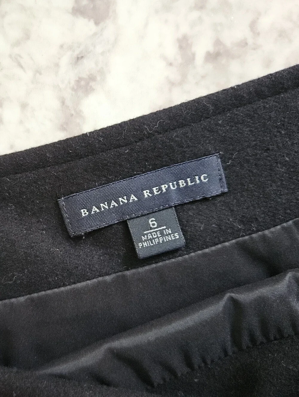 Banana Republic Wool Cashmere Blend Mini Skirt Black